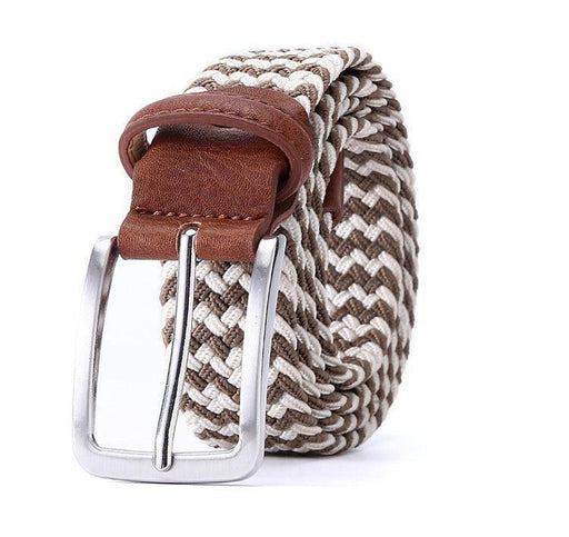 Vintage Elastic Braided Belt For Men, Zviadi Model