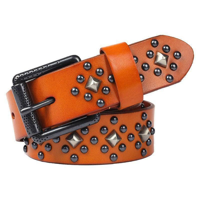 Studded Belt For Women or Men, Kloeada Model - Artynov | Unique Handmade Accessories