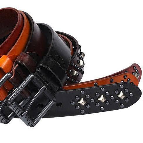 Studded Belt For Women or Men, Kloeada Model - Artynov | Unique Handmade Accessories