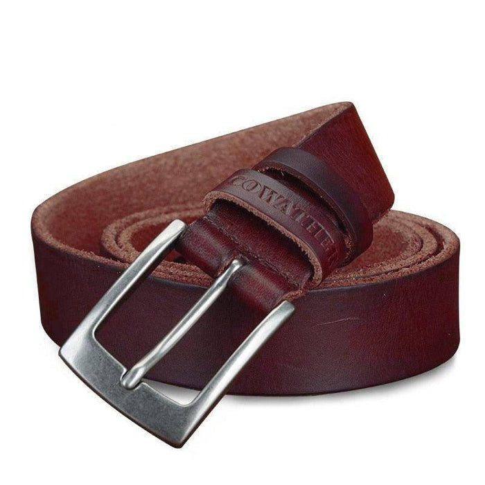 Stylish Casual Leather Belt For Men, Isidore Model - Artynov | Unique Handmade Accessories