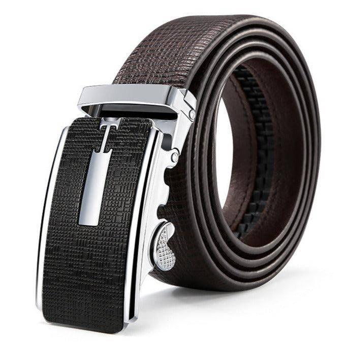 Stylish Leather Suit Belt For Men, Herminio Model - Artynov | Unique Handmade Accessories