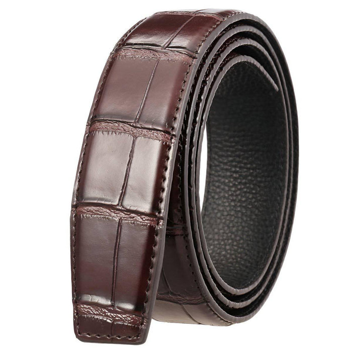 Leather Belt Strap, Crocodile Look, Damien Model