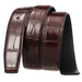 Leather Belt Strap, For Pin Buckles, Crocodile Appearance, Colia Model