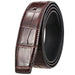 Leather Belt Strap, For Pin Buckles, Crocodile Appearance, Colia Model