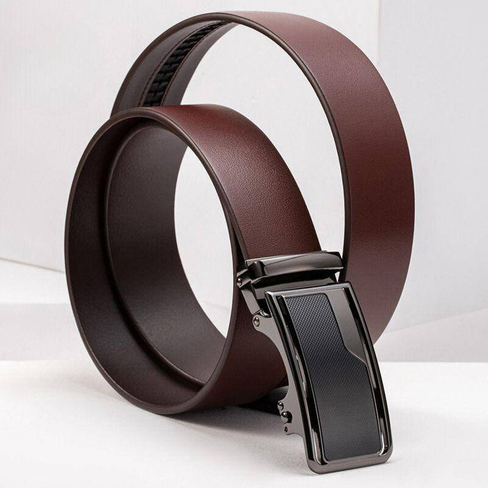 Smooth Leather Belt, For Men, Automatic Buckle, Ivano Model