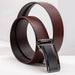 Smooth Leather Belt, For Men, Automatic Buckle, Ivano Model - Artynov | Unique Handmade Accessories