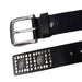 Studded Belt For Men, Silver Buckle, Makan Model - Artynov | Unique Handmade Accessories