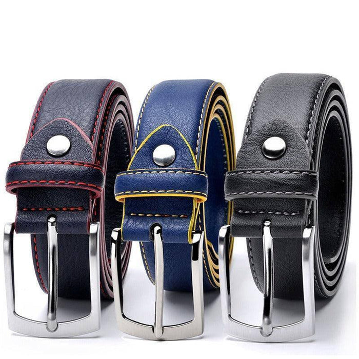 Stylish Leather Suit Belt For Men, Memphis Model