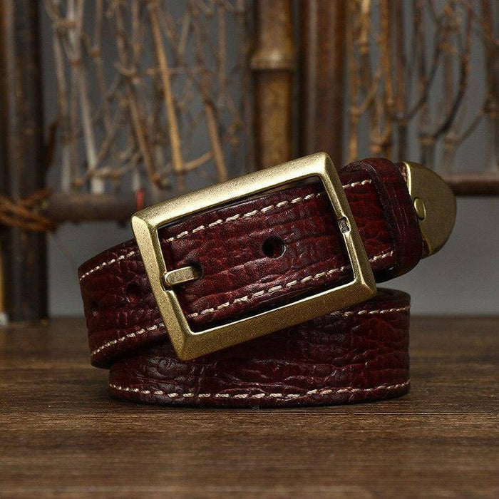 Modern Leather Belt For Women or Men, Avainia Model - Artynov | Unique Handmade Accessories