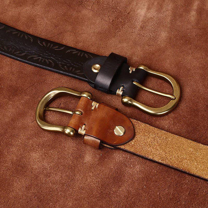 Modern Leather Belt For Women or Men, Meera Model - Artynov | Unique Handmade Accessories