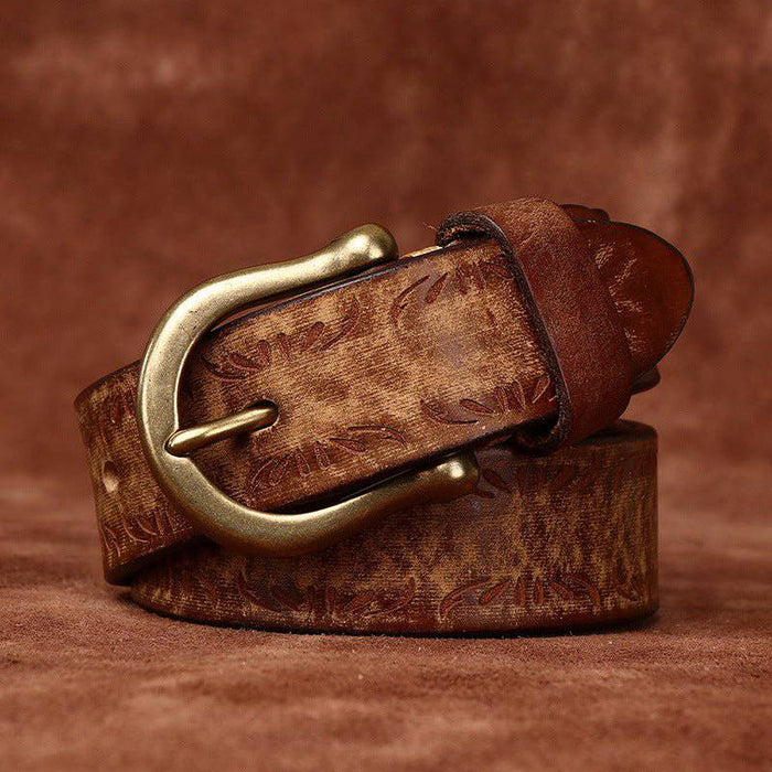 Modern Leather Belt For Women or Men, Meera Model - Artynov | Unique Handmade Accessories