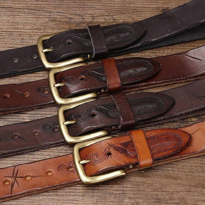 Vintage Leather Belt For Women or Men, Deepak Model