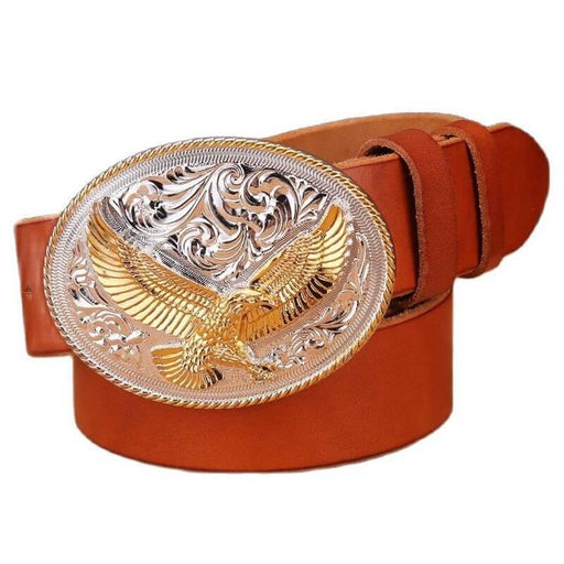 Luxury Vintage Brown Western Belt For Men