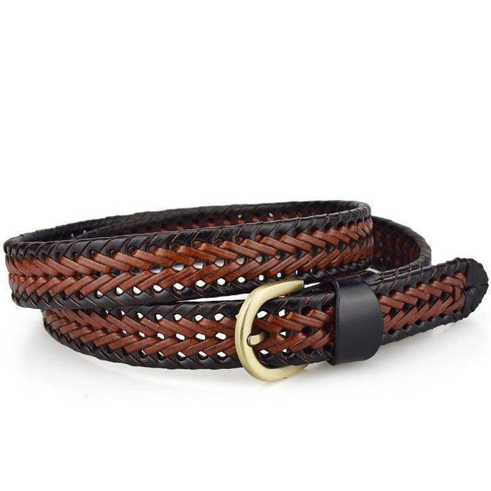 Handmade Braided Leather Belt For Men, Marika Model