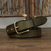 Leather Belt With Gold Buckle, Woman or Man, Meena Model