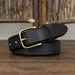 Leather Belt With Gold Buckle, Woman or Man, Meena Model