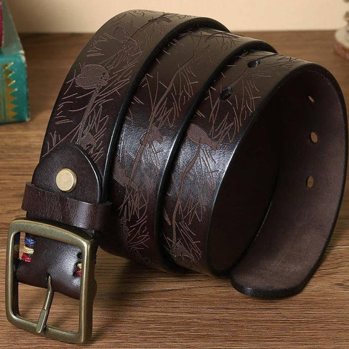 High-quality Leather Belt For Men, Faltusa Model - Artynov | Unique Handmade Accessories