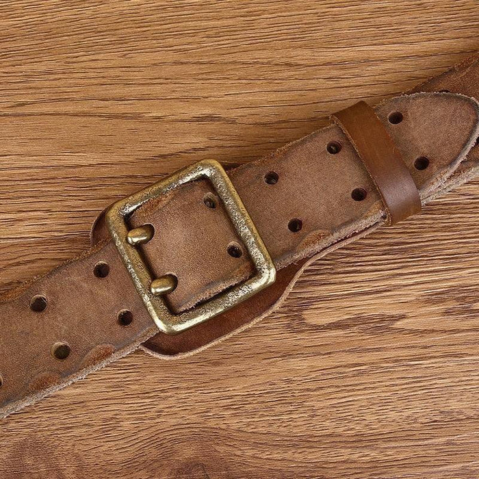 Leather Belt For Women With Unique Design, Marcnei Model - Artynov | Unique Handmade Accessories