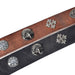 Studded Belt For Men In Aged Leather and Decorations, Mauli Model - Artynov | Unique Handmade Accessories