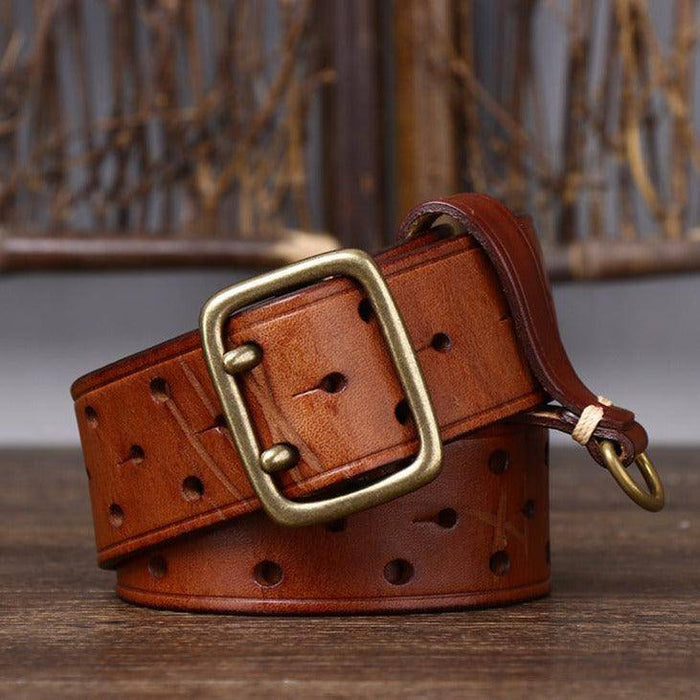 Premium Classic Leather Belt, Osomache Model - Artynov | Unique Handmade Accessories