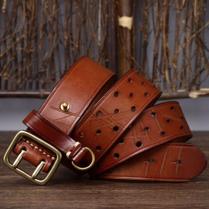 Premium Classic Leather Belt, Osomache Model - Artynov | Unique Handmade Accessories