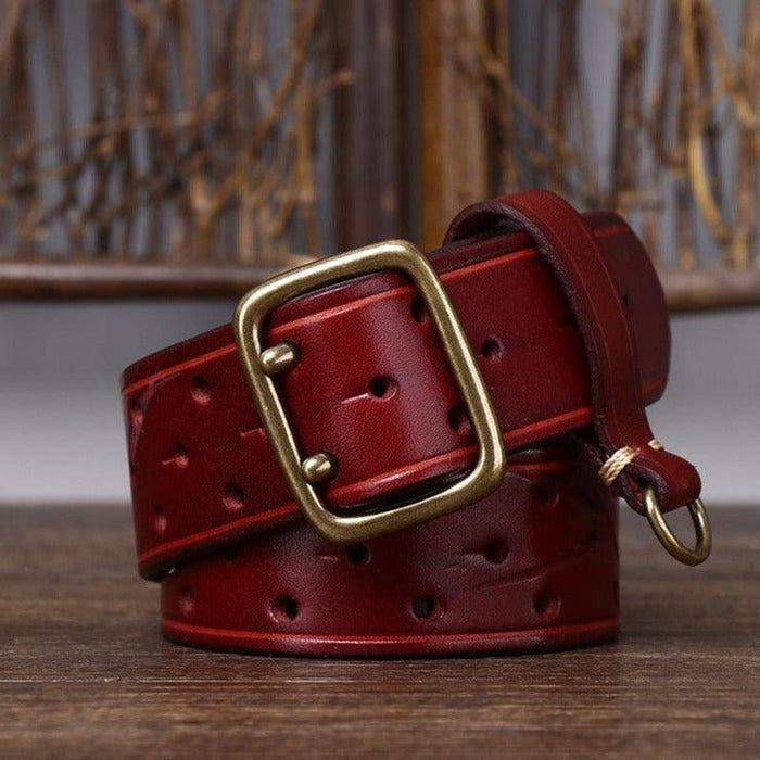 Premium Classic Leather Belt, Osomache Model - Artynov | Unique Handmade Accessories