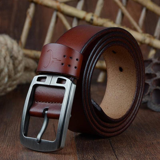 Vintage Casual Leather Belt For Men, Maverick Model