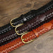 Vintage Braided Leather Belt For Men, Halina Model