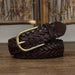 Vintage Braided Leather Belt For Men, Halina Model