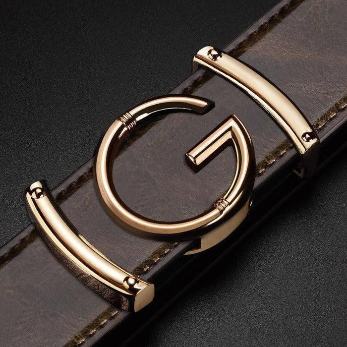 Luxury Leather Suit Belt For Men, Giuseppe Model