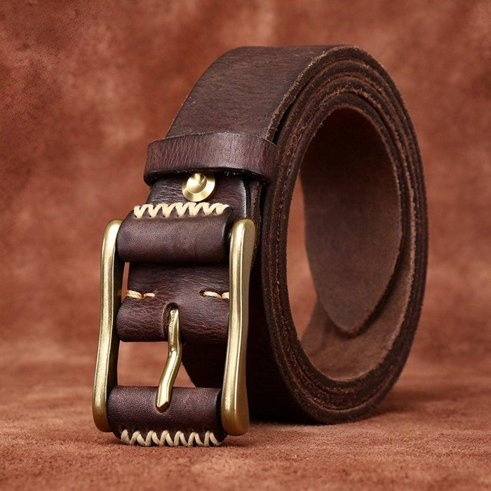 Premium Casual Leather Belt For Men, Erico Model - Artynov | Unique Handmade Accessories