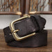 Leather Belt With Compass Inlay, For Men, Amit Model