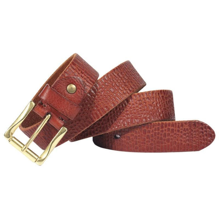 High-quality Grained Leather Belt For Men Sinaaq Brand