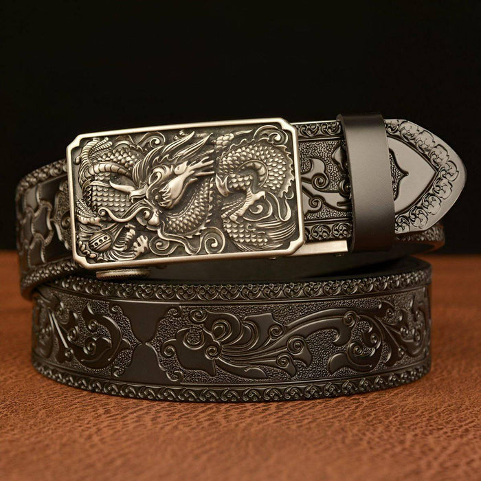 Animal Spirit Belt With Dragon Pattern In The Air, Rohan Model - Artynov | Unique Handmade Accessories