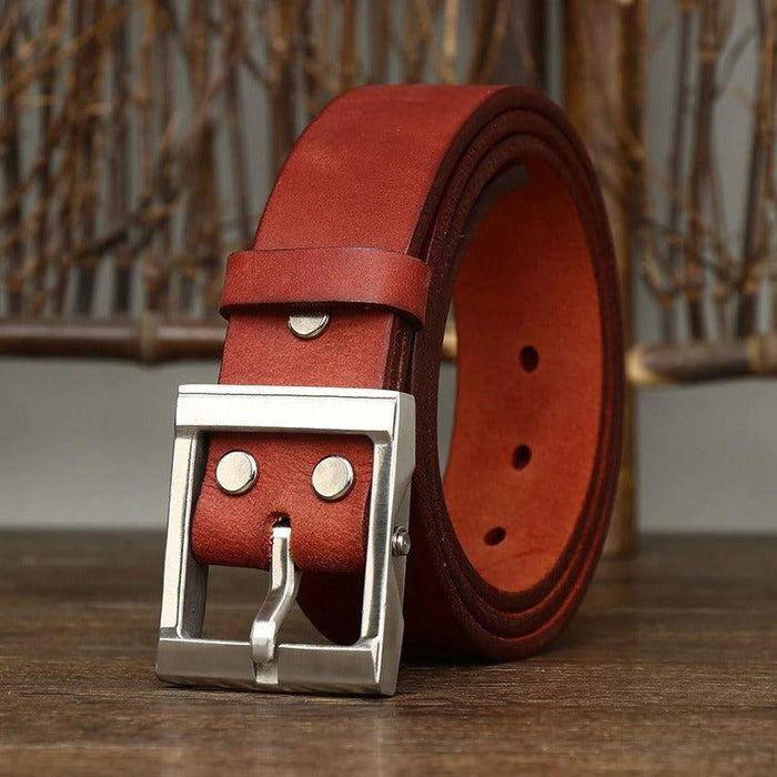 Premium Casual Leather Belt For Men, Cretly Model - Artynov | Unique Handmade Accessories