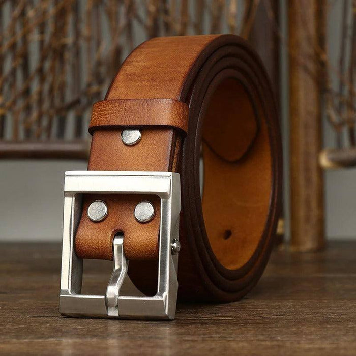 Premium Casual Leather Belt For Men, Cretly Model - Artynov | Unique Handmade Accessories