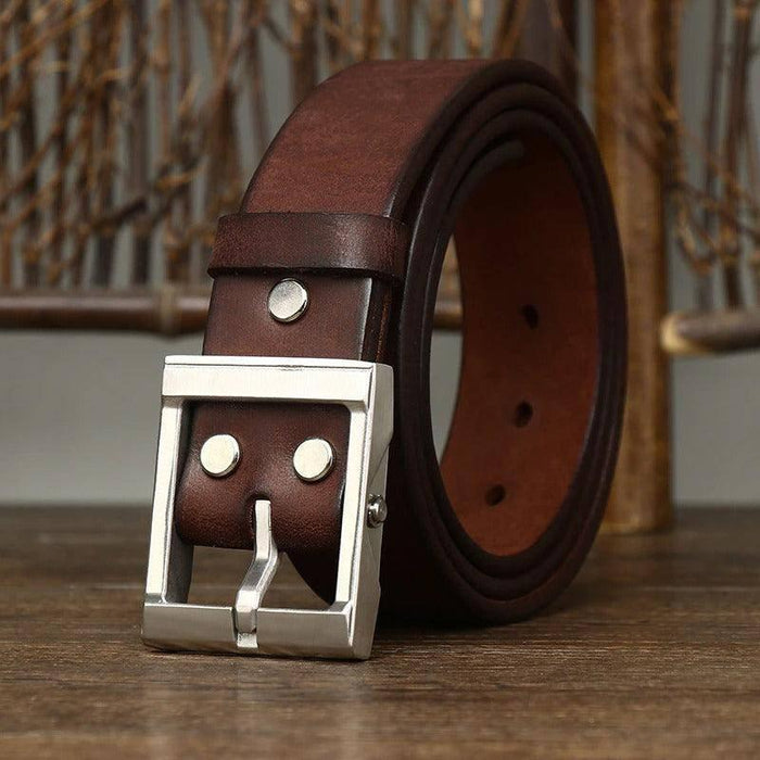 Premium Casual Leather Belt For Men, Cretly Model - Artynov | Unique Handmade Accessories