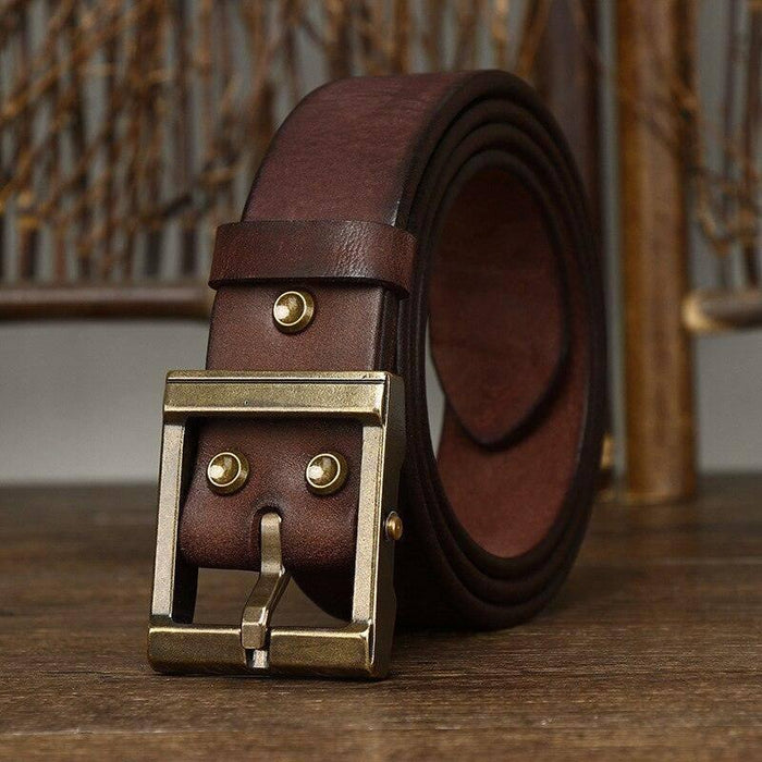 Premium Casual Leather Belt For Men, Cretly Model - Artynov | Unique Handmade Accessories