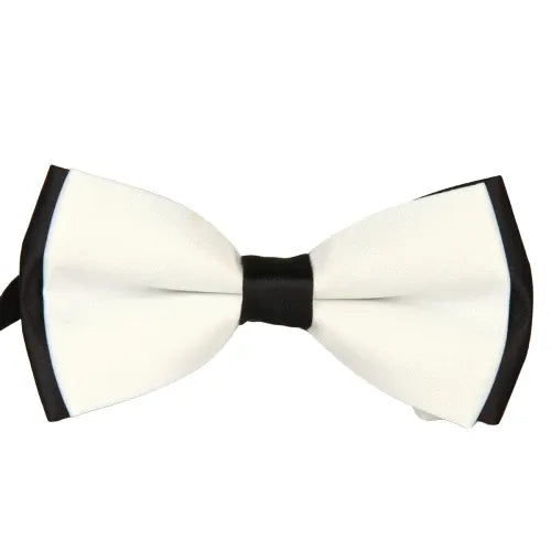 Stylish Black White Formal Bow Tie for Men - Classy Accessory for Special Occasions