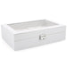 White Premium Leatherette Watch Box with 12 Slots