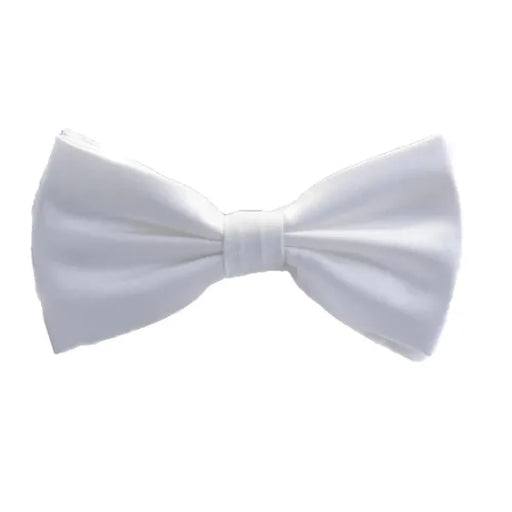 White Silk Pre-Tied Bow Tie for Classy Men