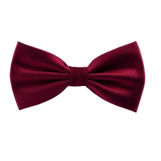 Wine Red Silk Pre-Tied Bow Tie for Classy Men