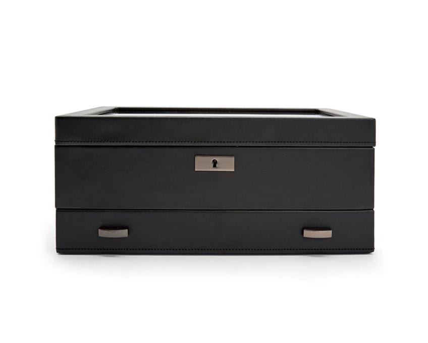 WOLF Axis 10 Piece Watch Box with Drawer