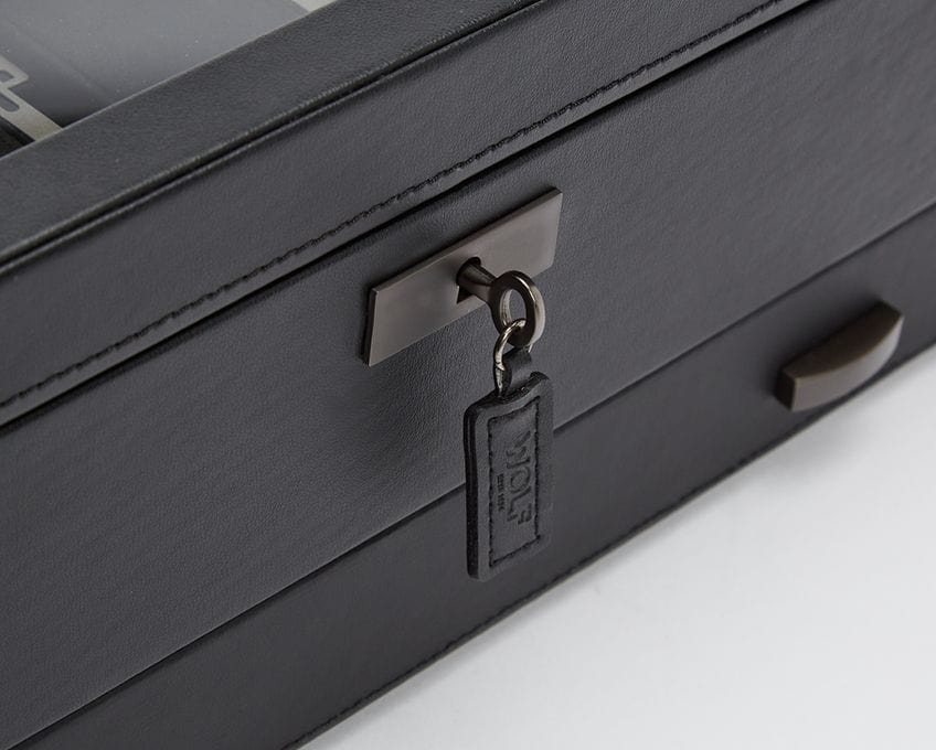WOLF Axis 10 Piece Watch Box with Drawer