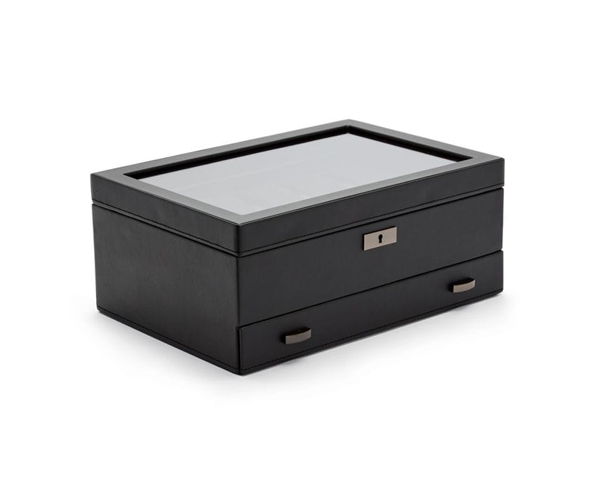 WOLF Axis 10 Piece Watch Box with Drawer