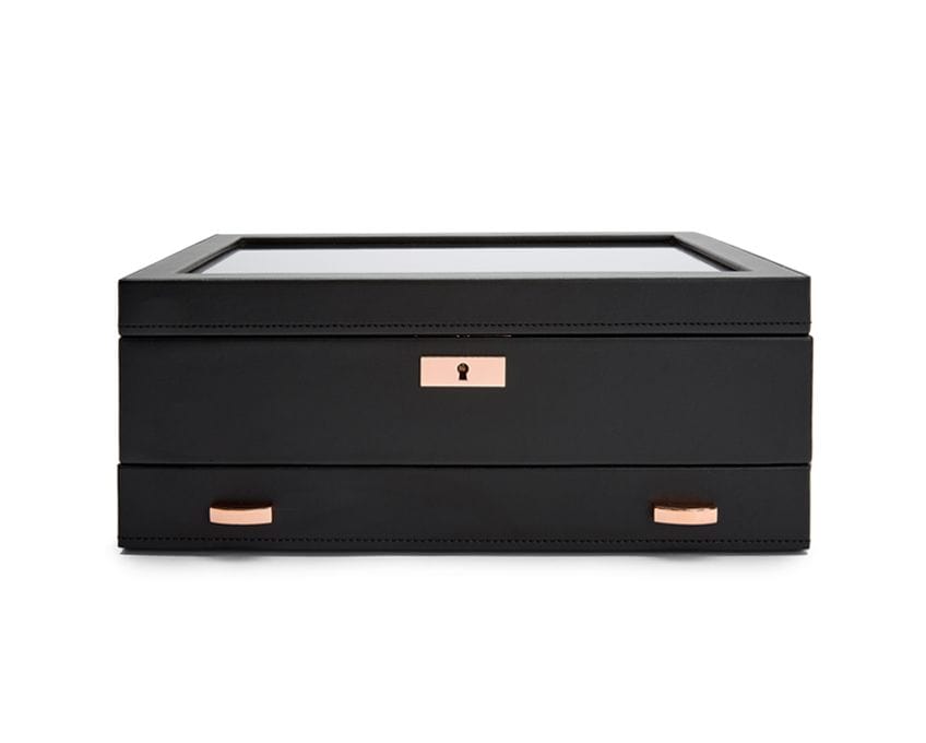 WOLF Axis 10 Piece Watch Box with Drawer