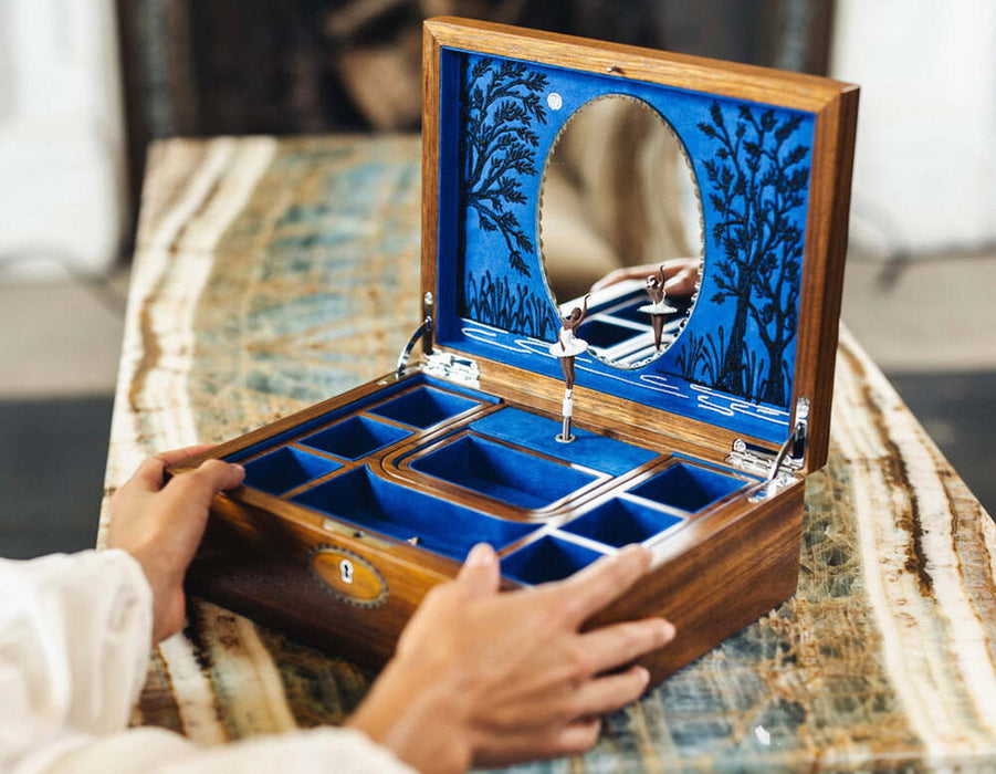 WOLF Ballet Musical Jewelry Box