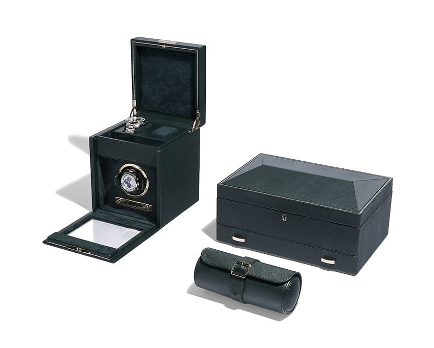 WOLF British Racing 10 Piece Watch Box with Storage
