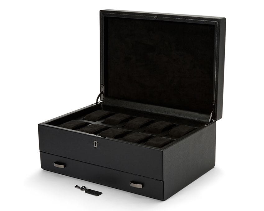 WOLF British Racing 10 Piece Watch Box with Storage