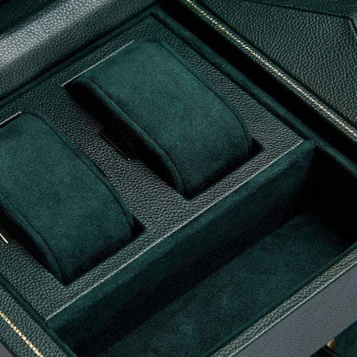 WOLF British Racing Double Watch Winder with Storage
